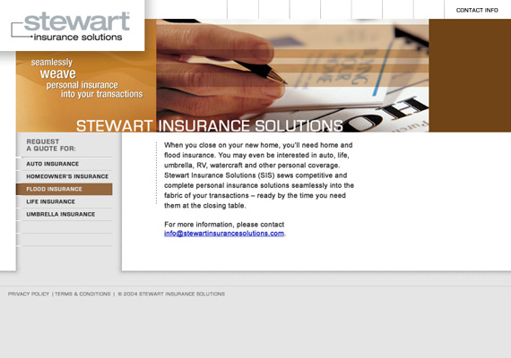 Stewart Title, website concept, HTML, CSS, Photostop (2004)
