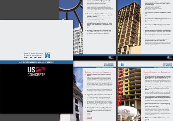 US Concrete, business proposal booklet, InDesign, Illustrator, Photoshop (2007)